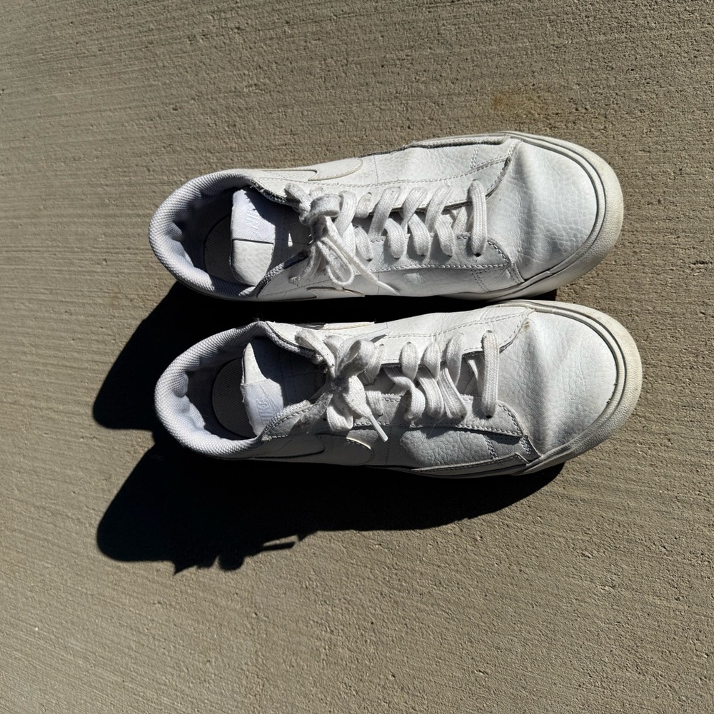 White leather Nike blazer